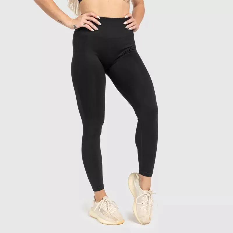 Magasderekú varrás nélküli leggings Iron Aesthetics Flawless, fekete