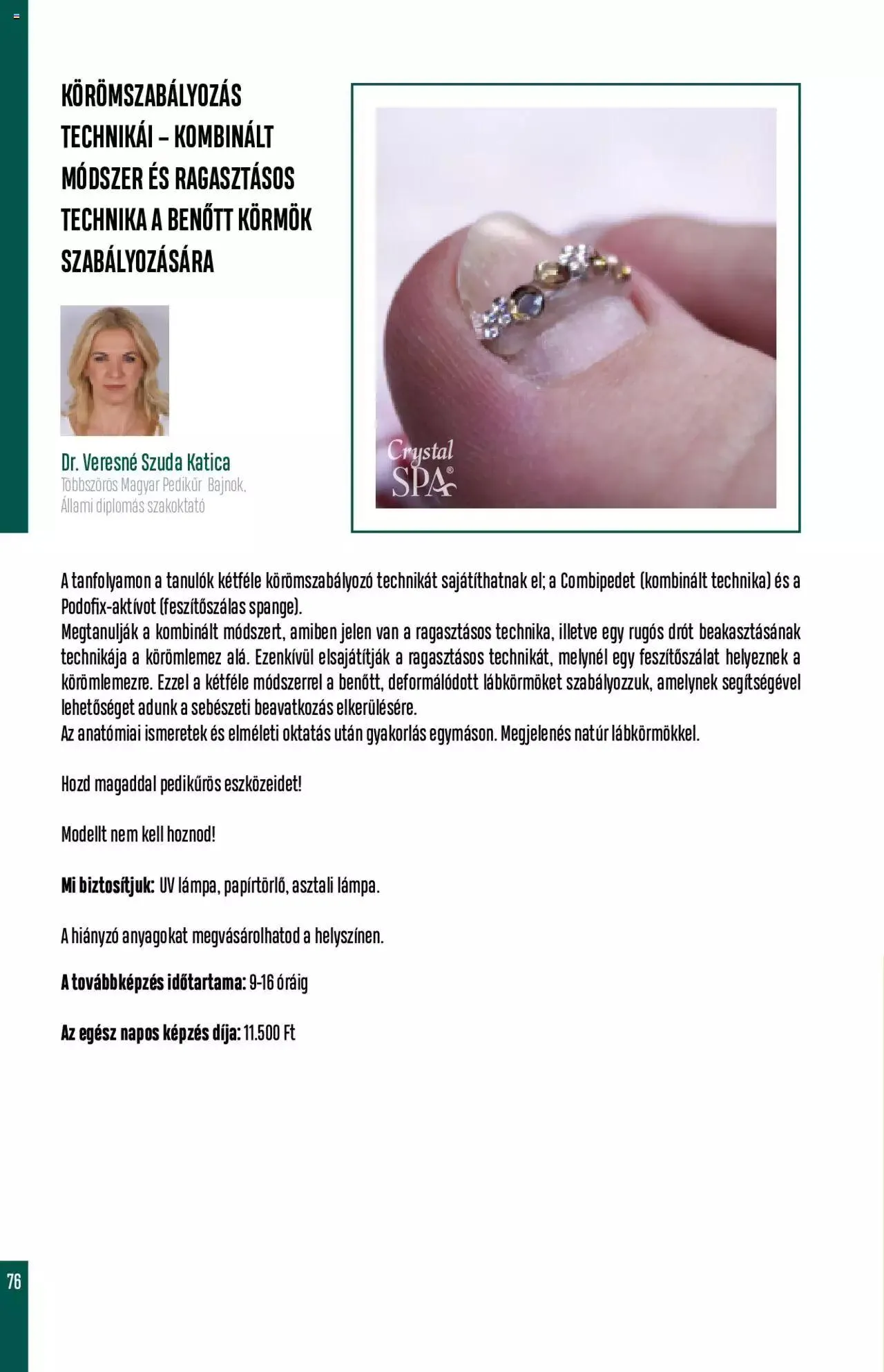Katalógus Crystal Nails - Oktatási kézikönyv szeptember 5.-tól december 31.-ig 2023. - Oldal 76