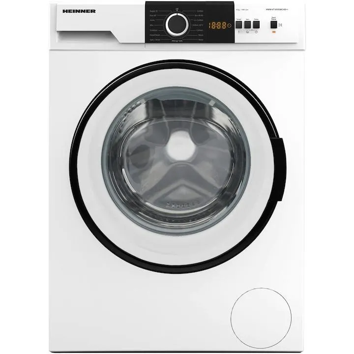 Heinner HWM-VT1610SMCHD++ Slim mosógép, D energiaosztály, 6kg kapacitás, 1000 ford./perc, 15 program, Digitális kijelző, Fehér