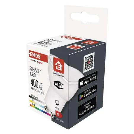 LED izzó GoSmart MR16 / GU10 / 4,8 W (35 W) / 400 lm / RGB / dimmelhető / Wi-Fi