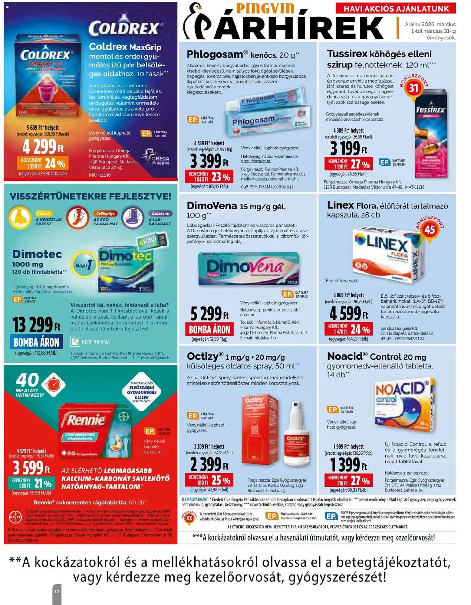 Katalógus Pingvin Patika akciós újság március 1.-tól március 31.-ig 2026. - Oldal 12