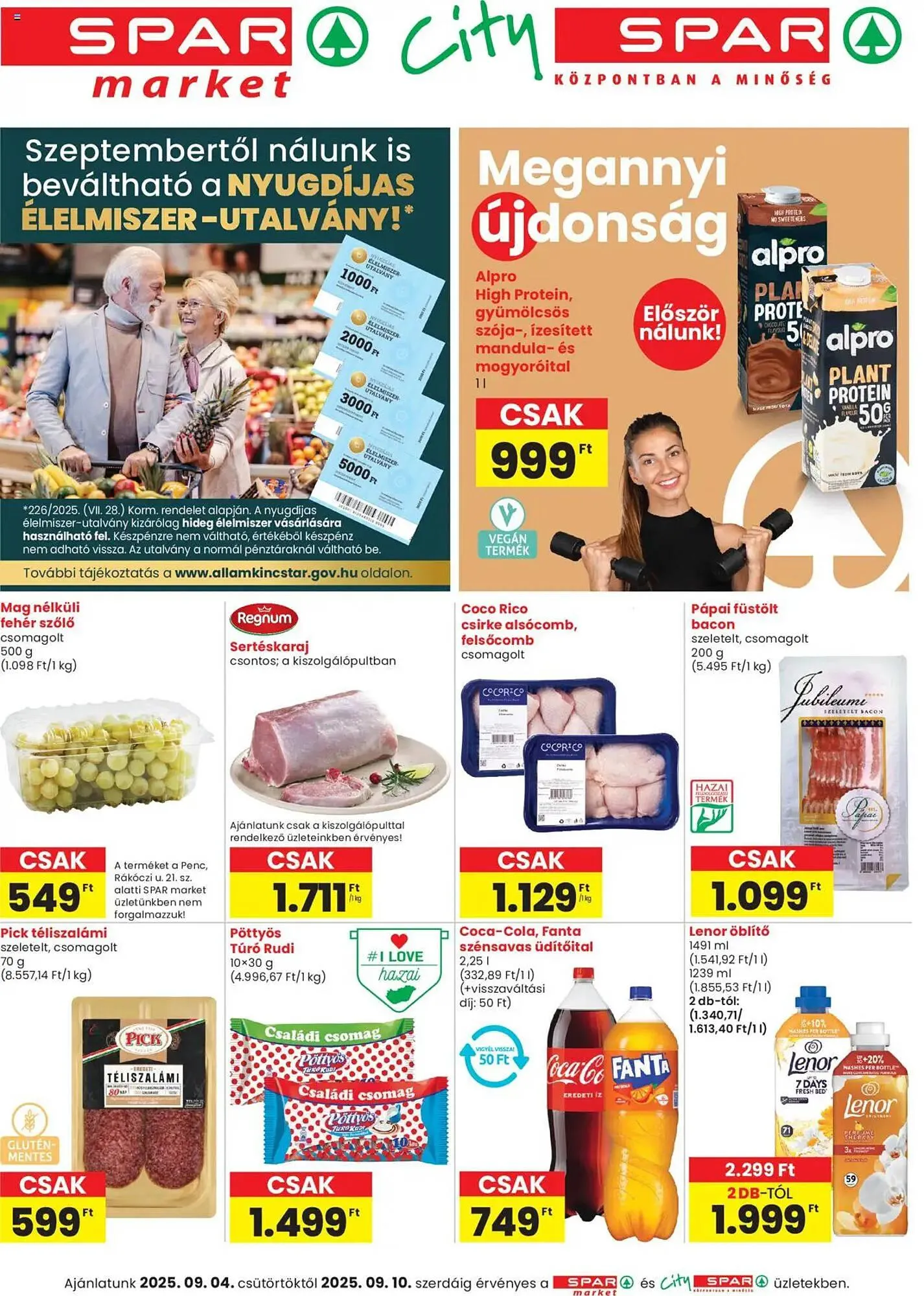 Katalógus Spar akciós újság szeptember 4.-tól szeptember 10.-ig 2025. - Oldal 1