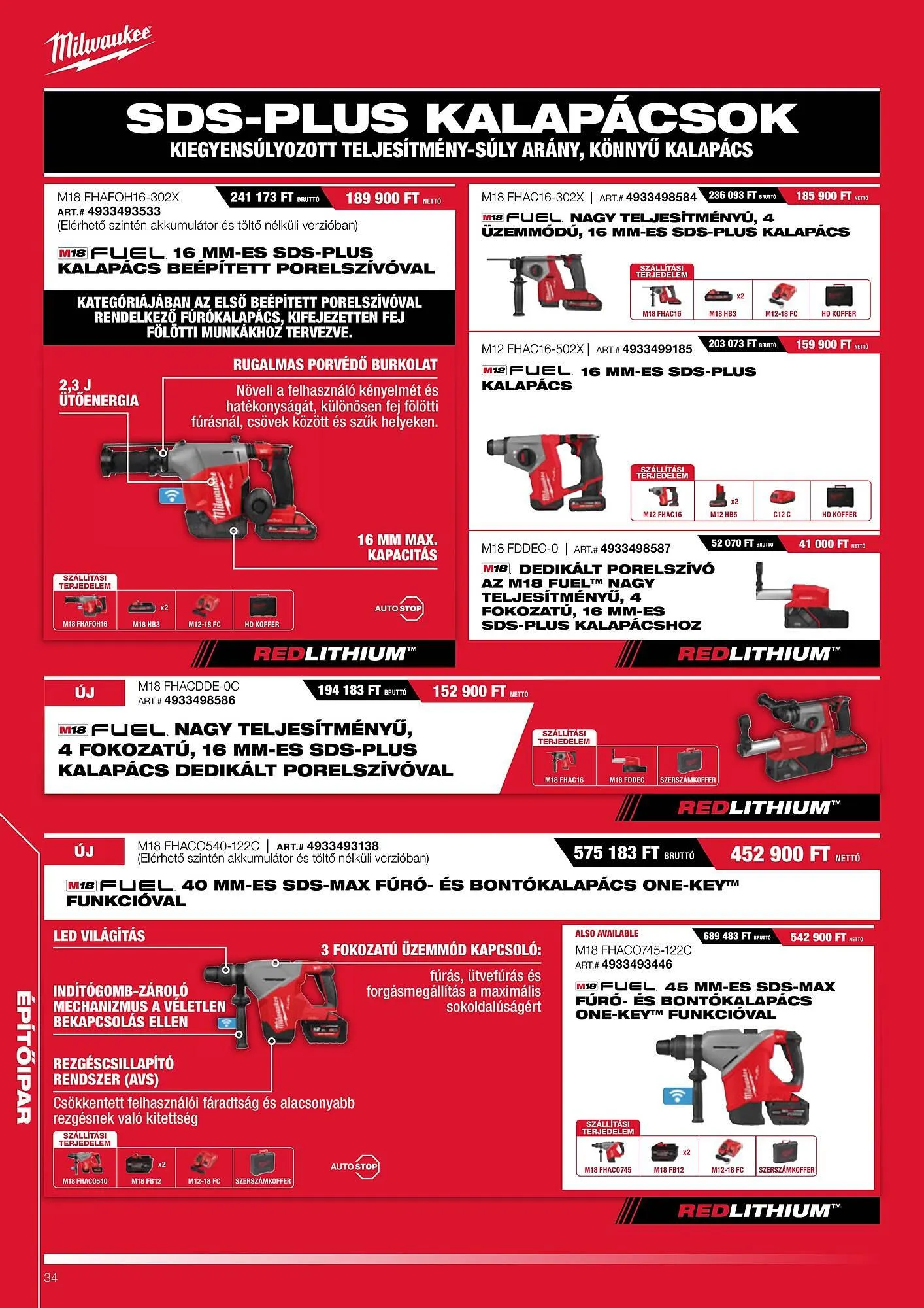 Katalógus Milwaukee akciós újság augusztus 1.-tól január 31.-ig 2026. - Oldal 34