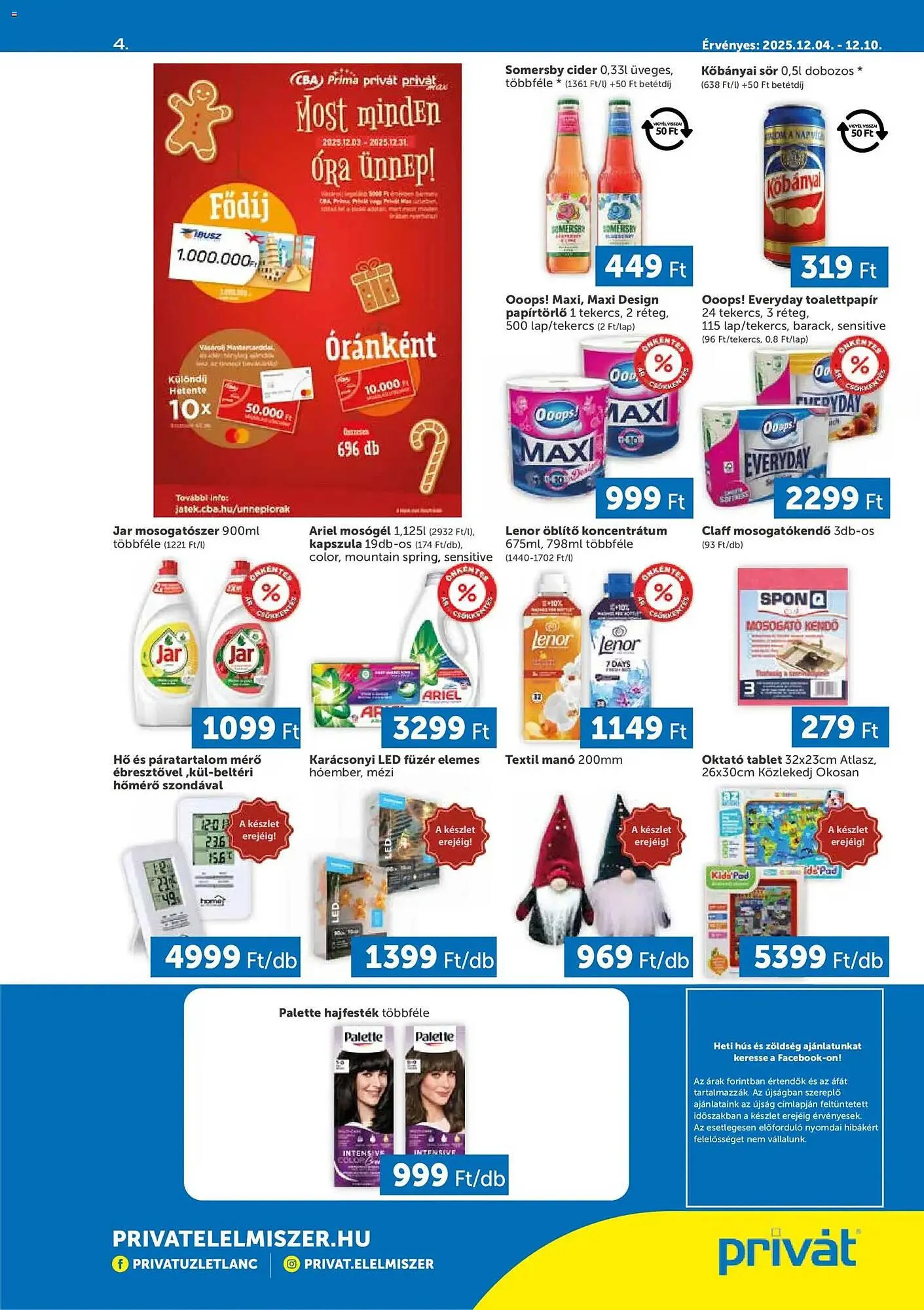 Katalógus PRIVÁT akciós újság december 4.-tól december 10.-ig 2025. - Oldal 4