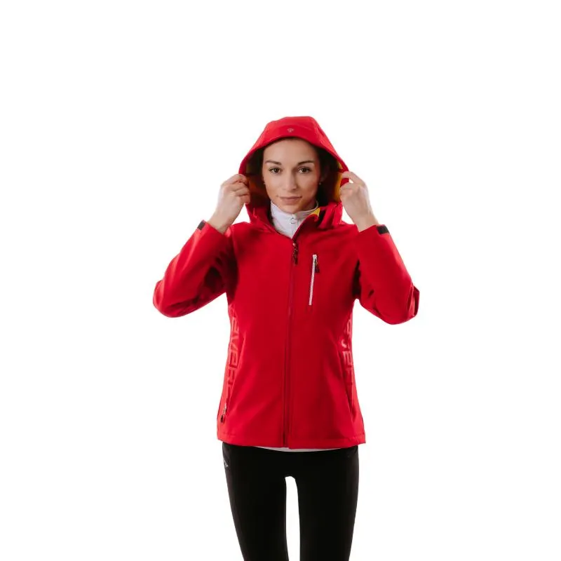 Softshell túradzseki kapucnival EVERETT-PROTECA_red