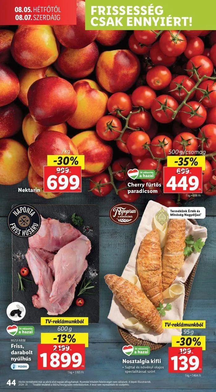 Katalógus Akciós újság – 31. hét augusztus 6.-tól augusztus 7.-ig 2024. - Oldal 44