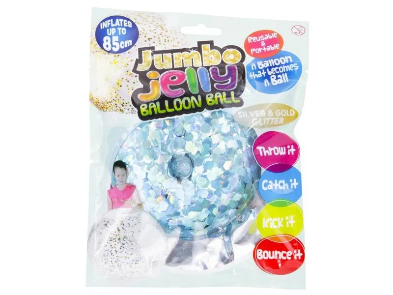 Csillogó zselés lufi - 85 cm, többféle