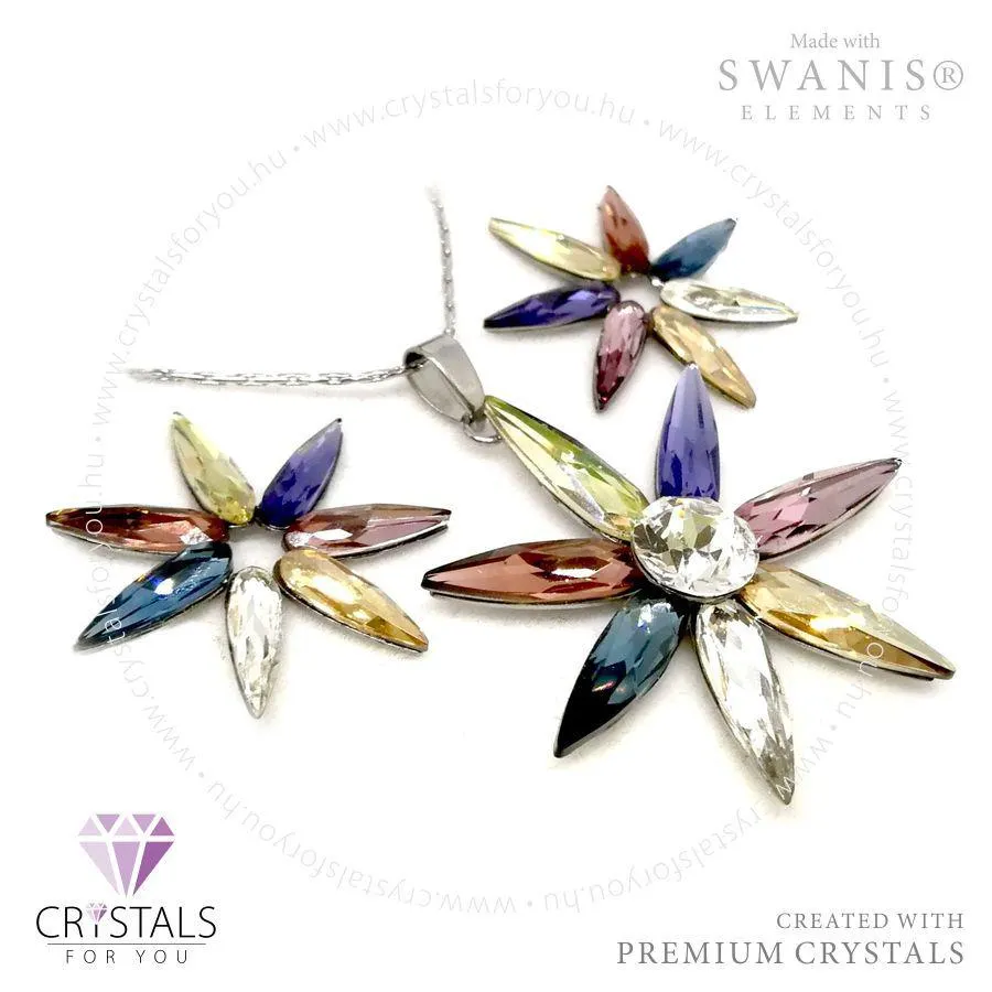 3D csillag szett Swanis® prémium kristállyal díszítve