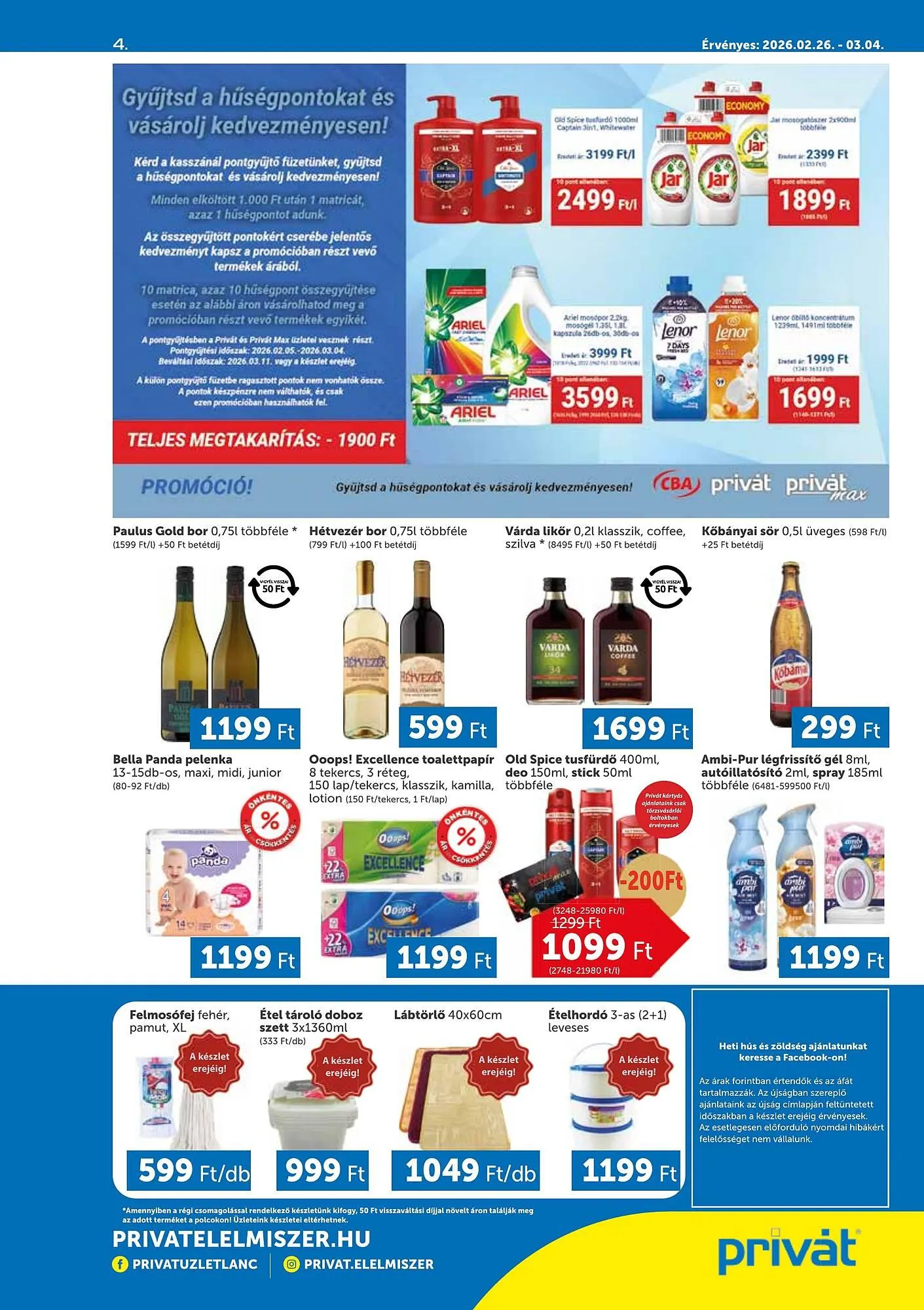Katalógus PRIVÁT akciós újság február 26.-tól március 4.-ig 2026. - Oldal 4