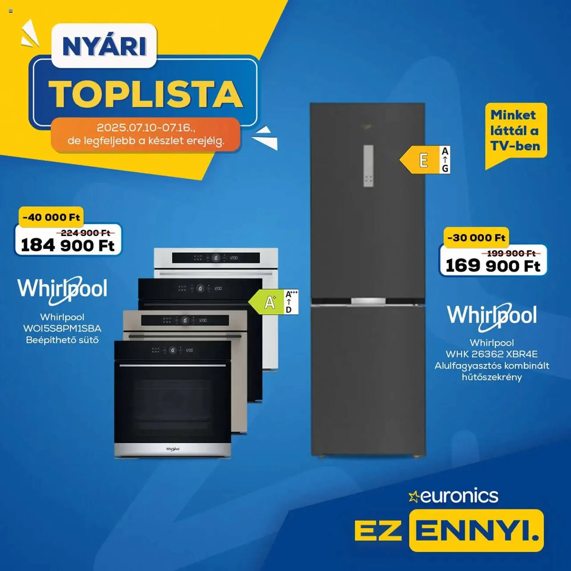 Katalógus Euronics akciós újság július 10.-tól július 16.-ig 2025. - Oldal 1