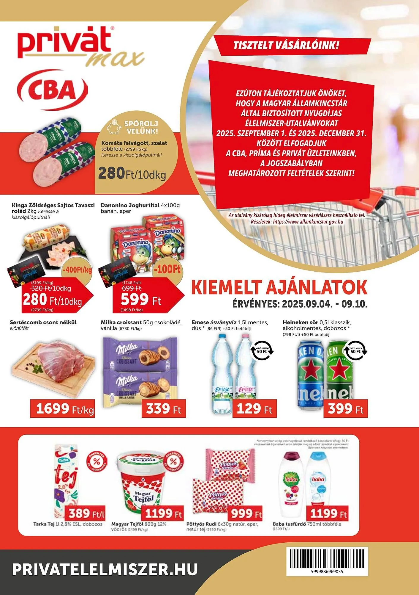 Katalógus PRIVÁT akciós újság szeptember 4.-tól szeptember 10.-ig 2025. - Oldal 1