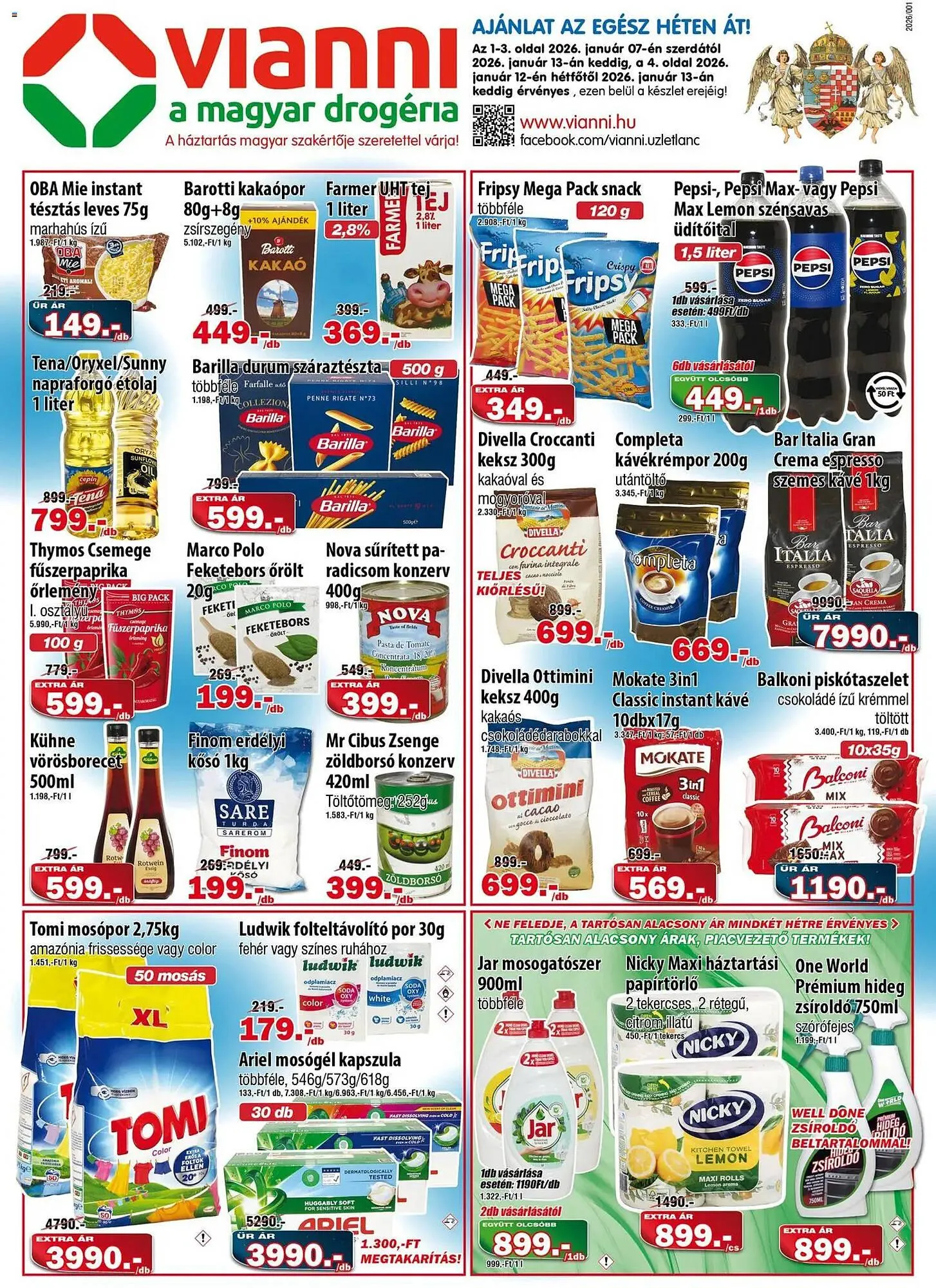 Katalógus Vianni Drogéria akciós újság január 7.-tól január 13.-ig 2026. - Oldal 1