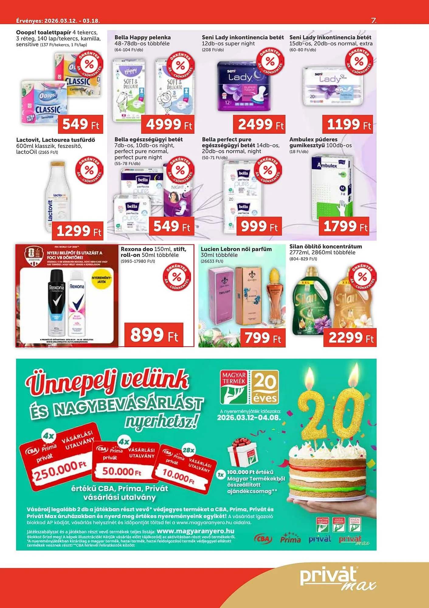 Katalógus PRIVÁT akciós újság március 12.-tól március 18.-ig 2026. - Oldal 7