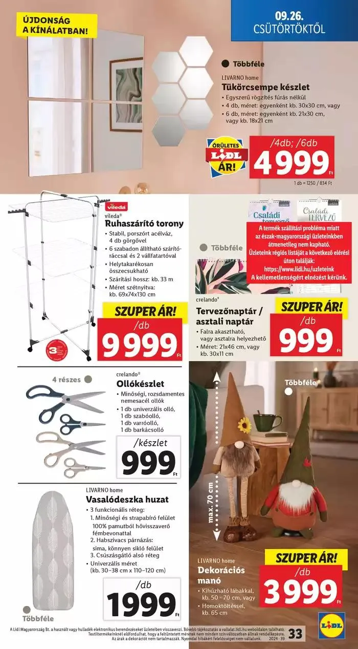 Katalógus Akciós újság – 39. hét szeptember 26.-tól október 2.-ig 2024. - Oldal 33