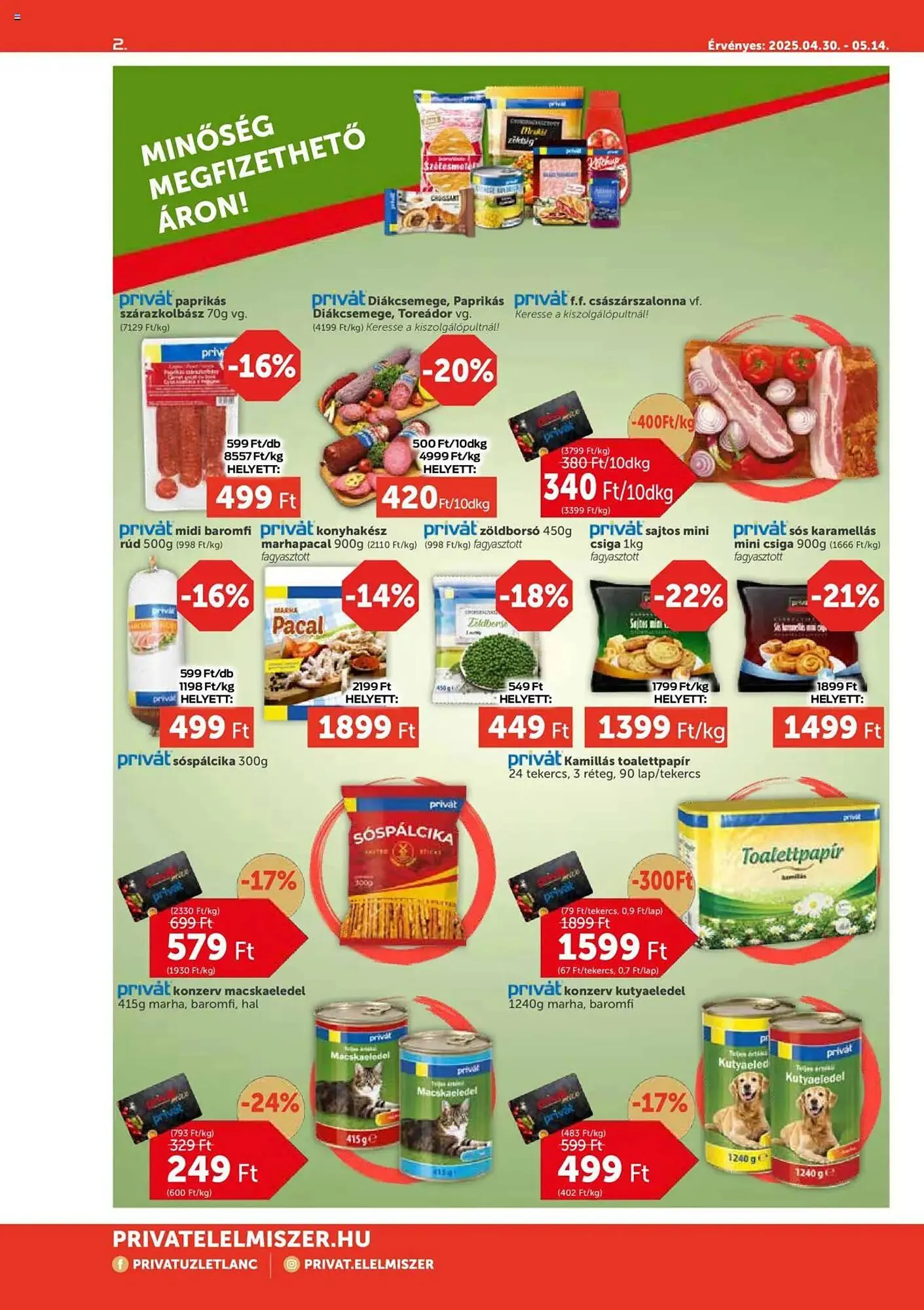 Katalógus PRIVÁT akciós újság április 30.-tól május 14.-ig 2025. - Oldal 2