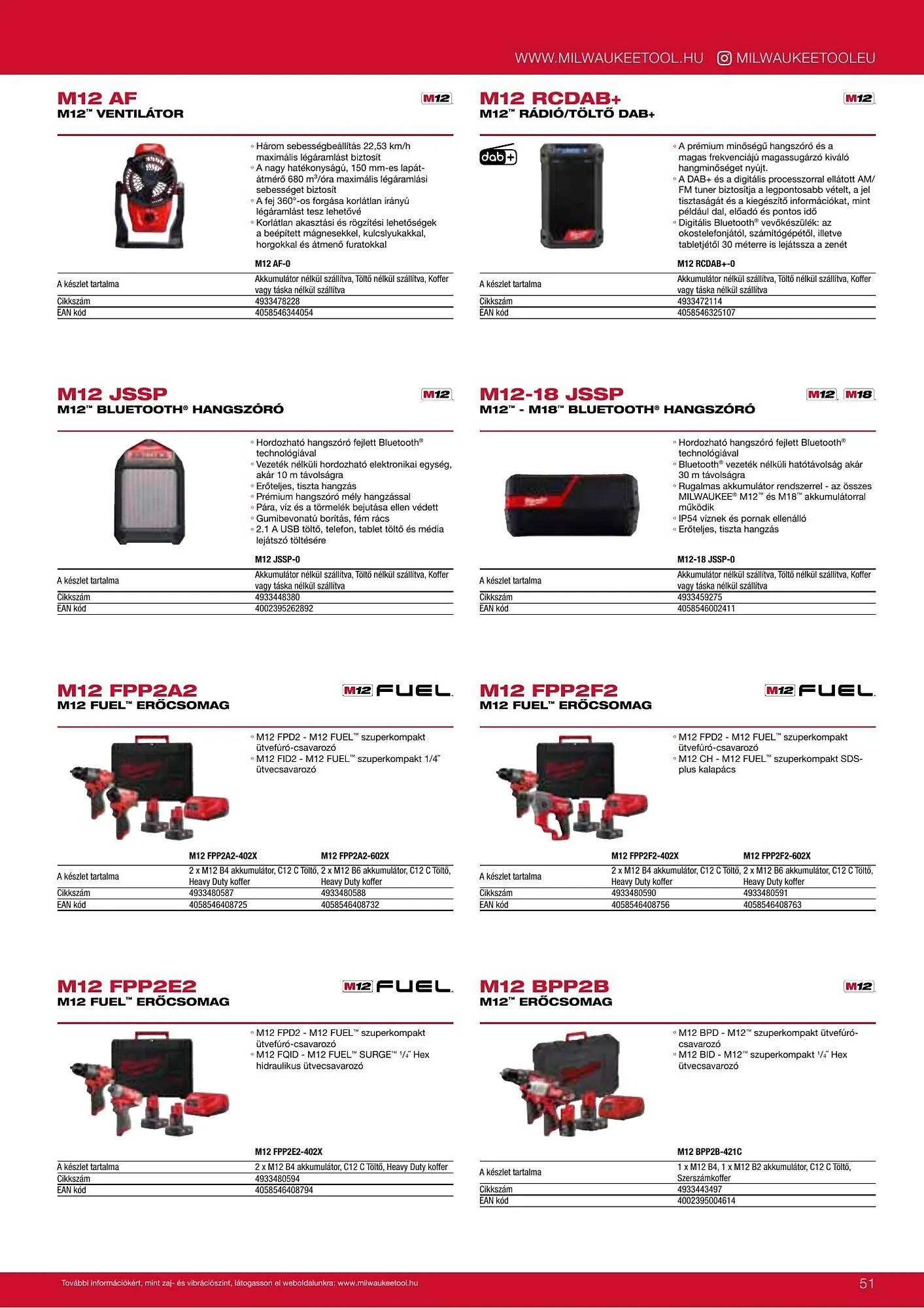 Katalógus Milwaukeetool akciós újság augusztus 14.-tól december 31.-ig 2025. - Oldal 51