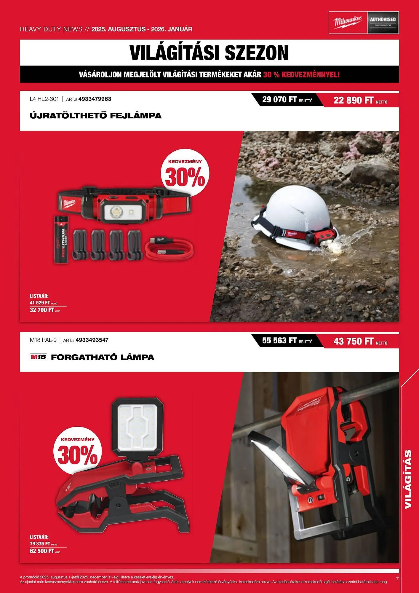 Katalógus Milwaukee akciós újság augusztus 1.-tól január 31.-ig 2026. - Oldal 7