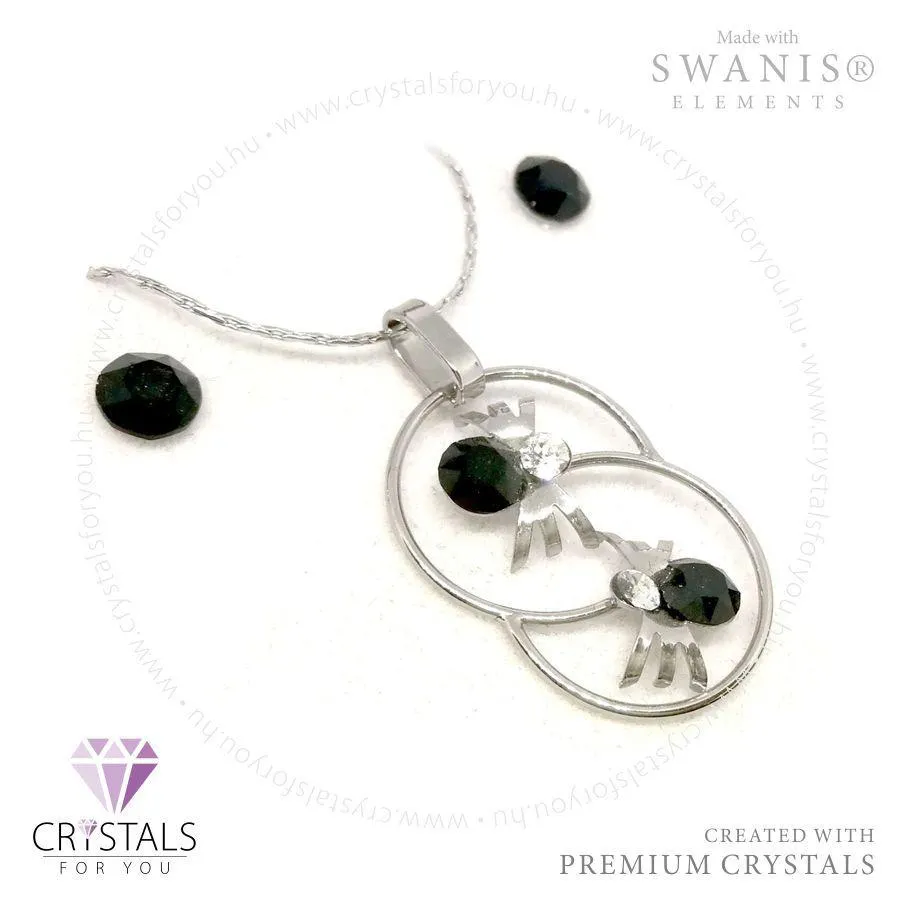 Pókos szett Swanis® prémium kristállyal díszítve