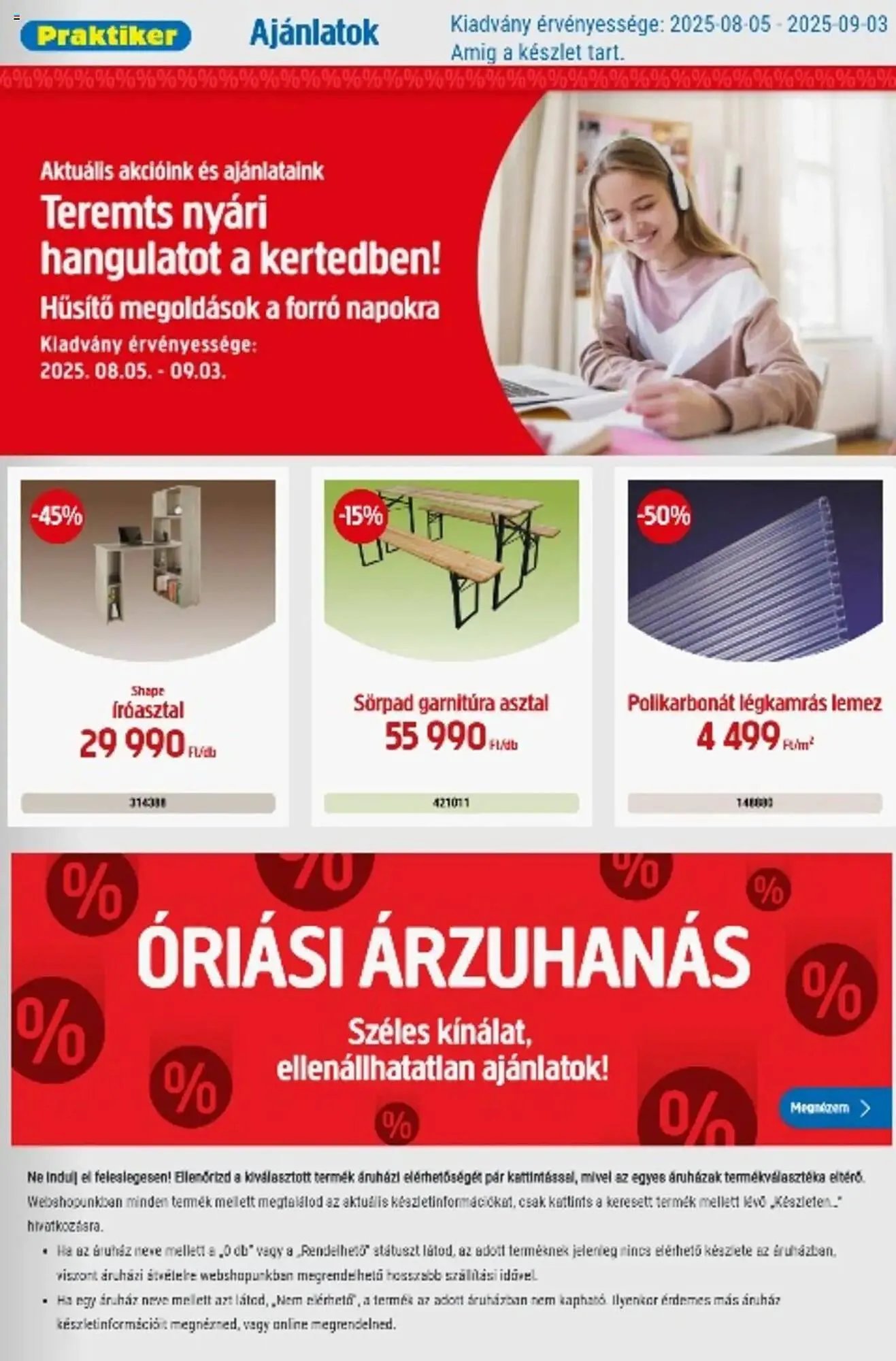 Katalógus Praktiker akciós újság augusztus 5.-tól szeptember 3.-ig 2025. - Oldal 1