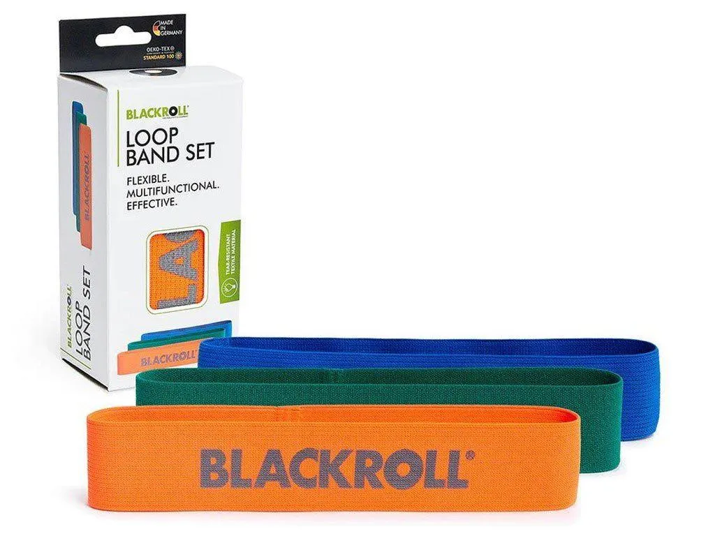 BlackRoll® Loop Band szett - textilbe szőtt fitness gumiszalag készlet, 3db