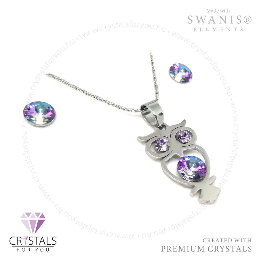 Bagoly szett Swanis® prémium kristállyal díszítve