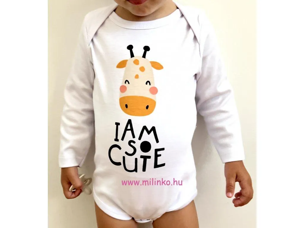 Egyedi baba body, hosszú ujjú- Annyira cuki vagyok