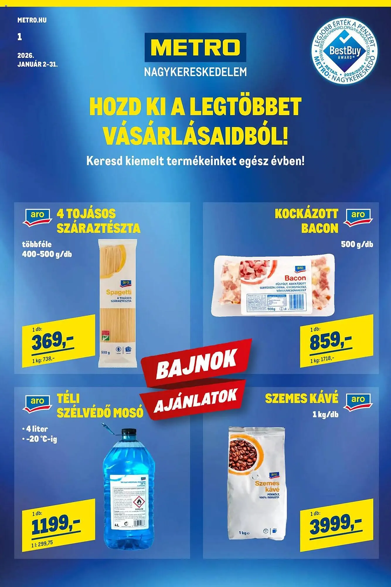 Katalógus Metro akciós újság január 2.-tól január 31.-ig 2026. - Oldal 1