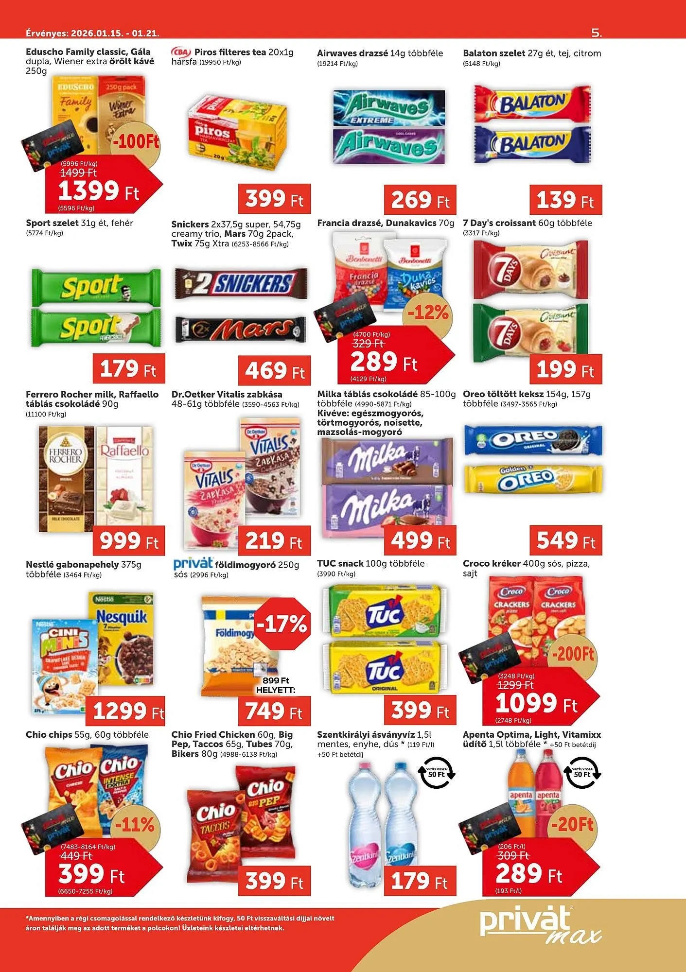 Katalógus PRIVÁT akciós újság január 15.-tól január 21.-ig 2026. - Oldal 5
