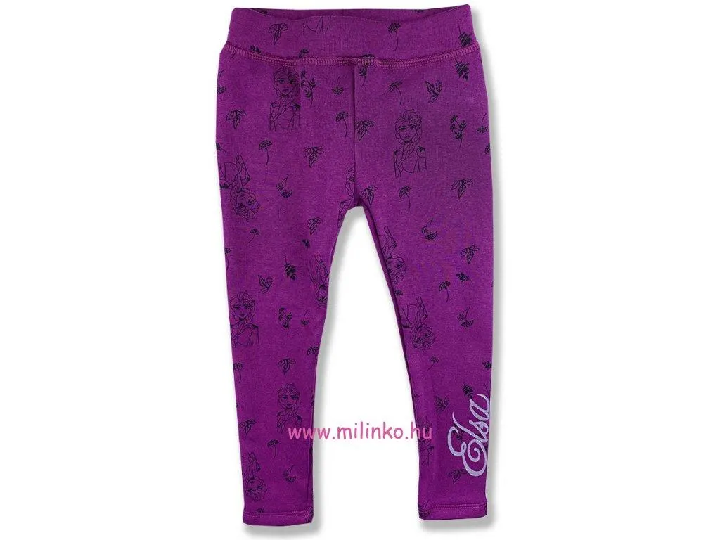 Lány meleg leggings- Jégvarázs, lila