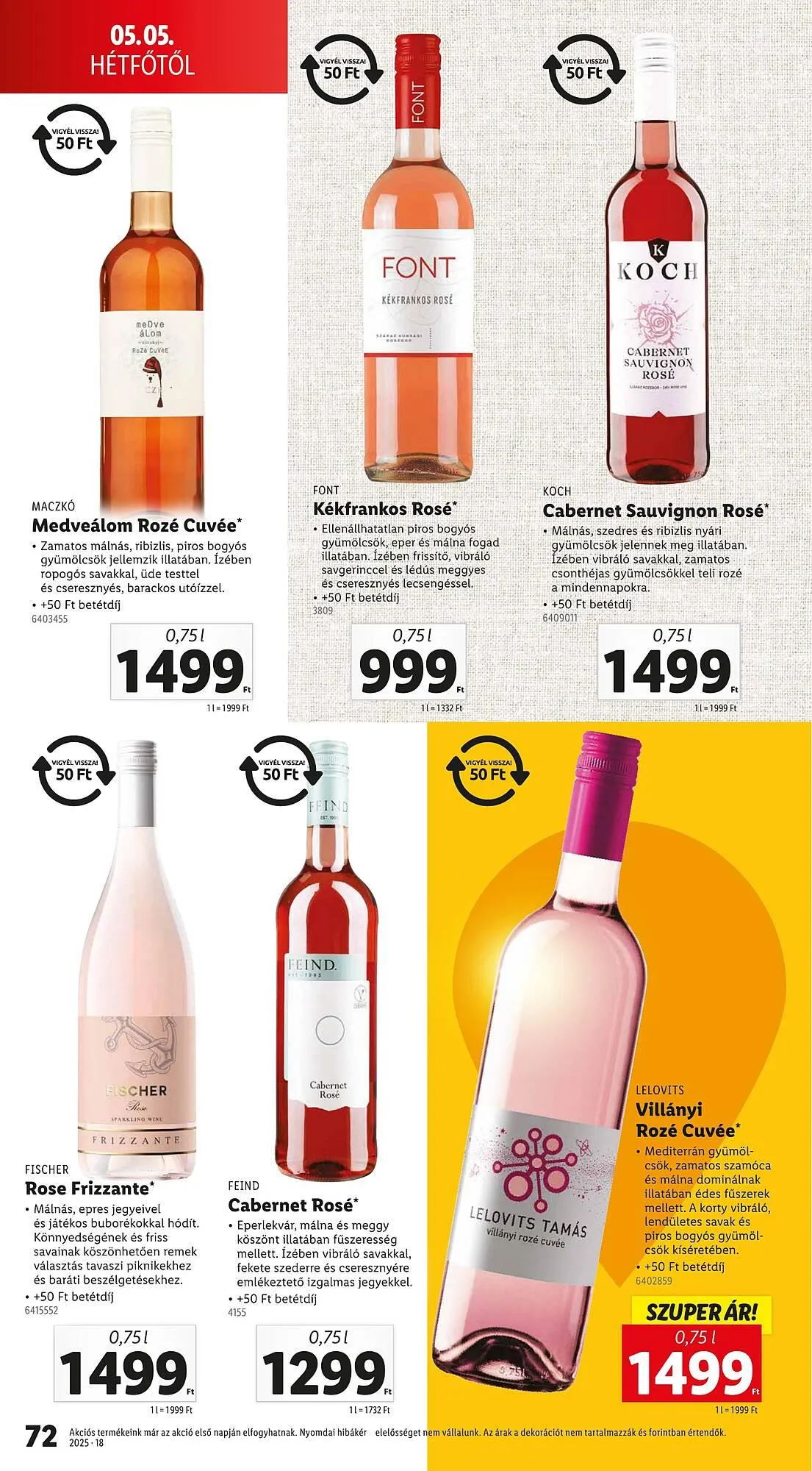 Katalógus Lidl akciós újság április 30.-tól május 4.-ig 2025. - Oldal 72