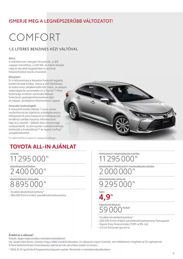 Katalógus Toyota Corolla Sedan október 2.-tól október 2.-ig 2025. - Oldal 4