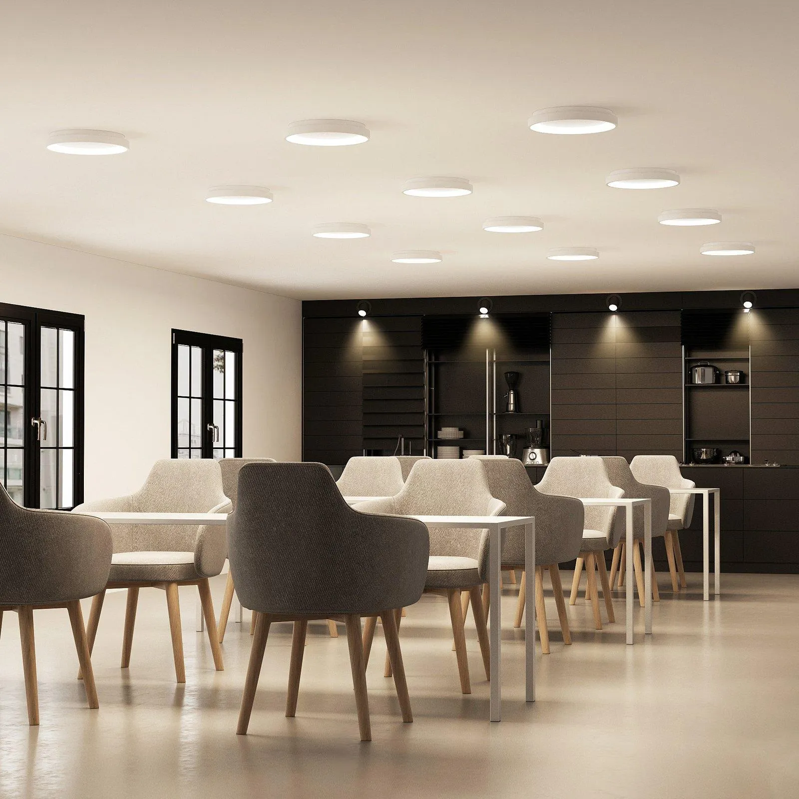 Arcchio LED-Deckenleuchte Vivy, Ø 38 cm, weiß, Metall