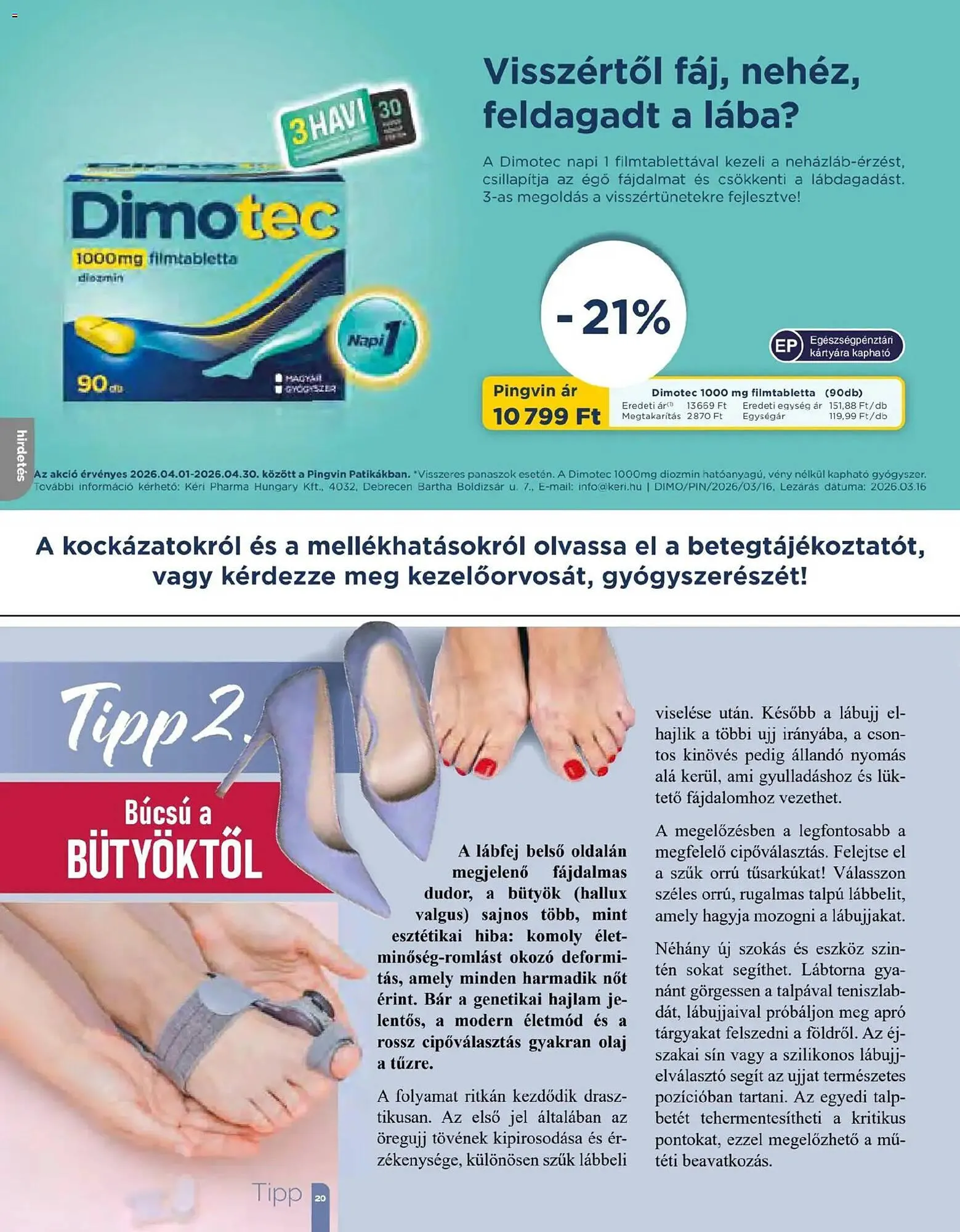 Katalógus Pingvin Patika akciós újság április 1.-tól április 30.-ig 2026. - Oldal 20