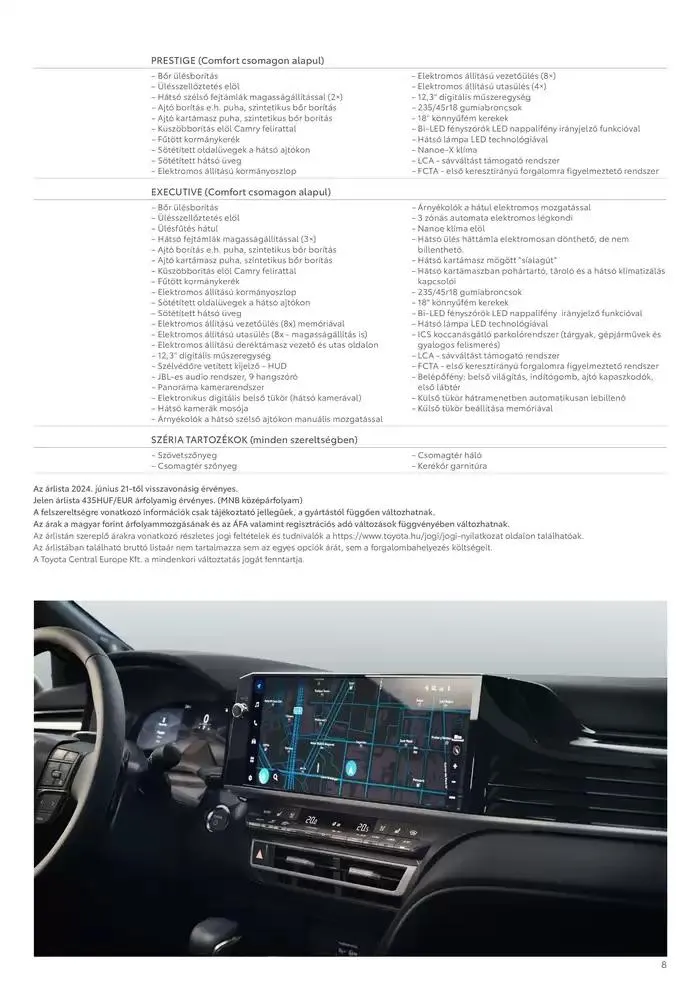 Katalógus Toyota Új Camry Hybrid november 9.-tól november 9.-ig 2025. - Oldal 8
