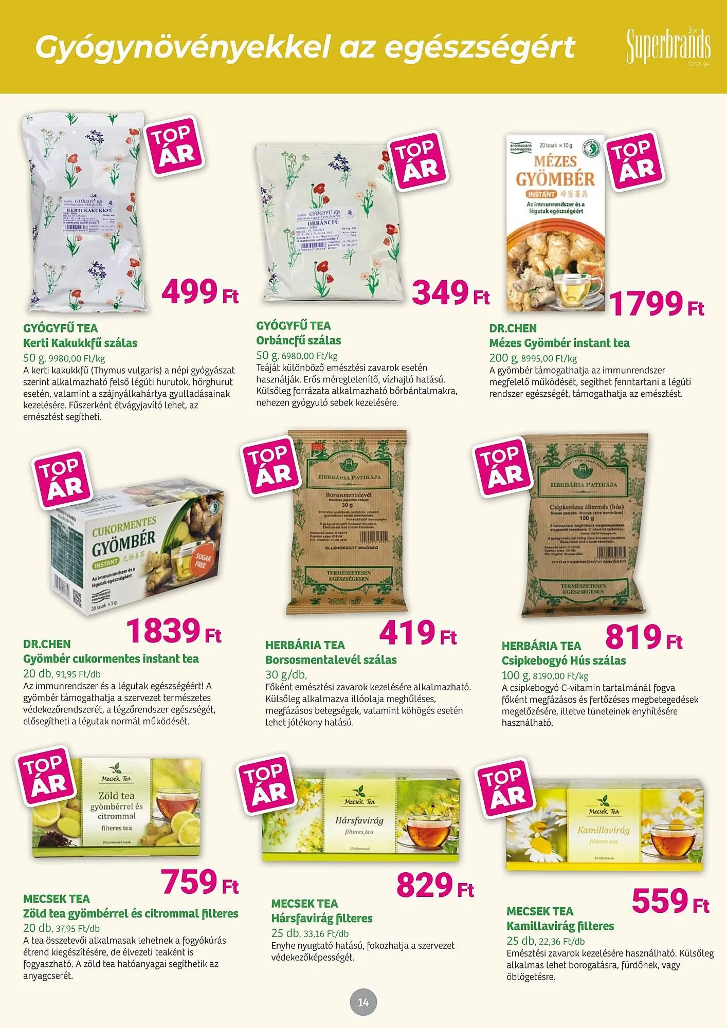 Katalógus Herbaház akciós újság augusztus 5.-tól szeptember 1.-ig 2024. - Oldal 14