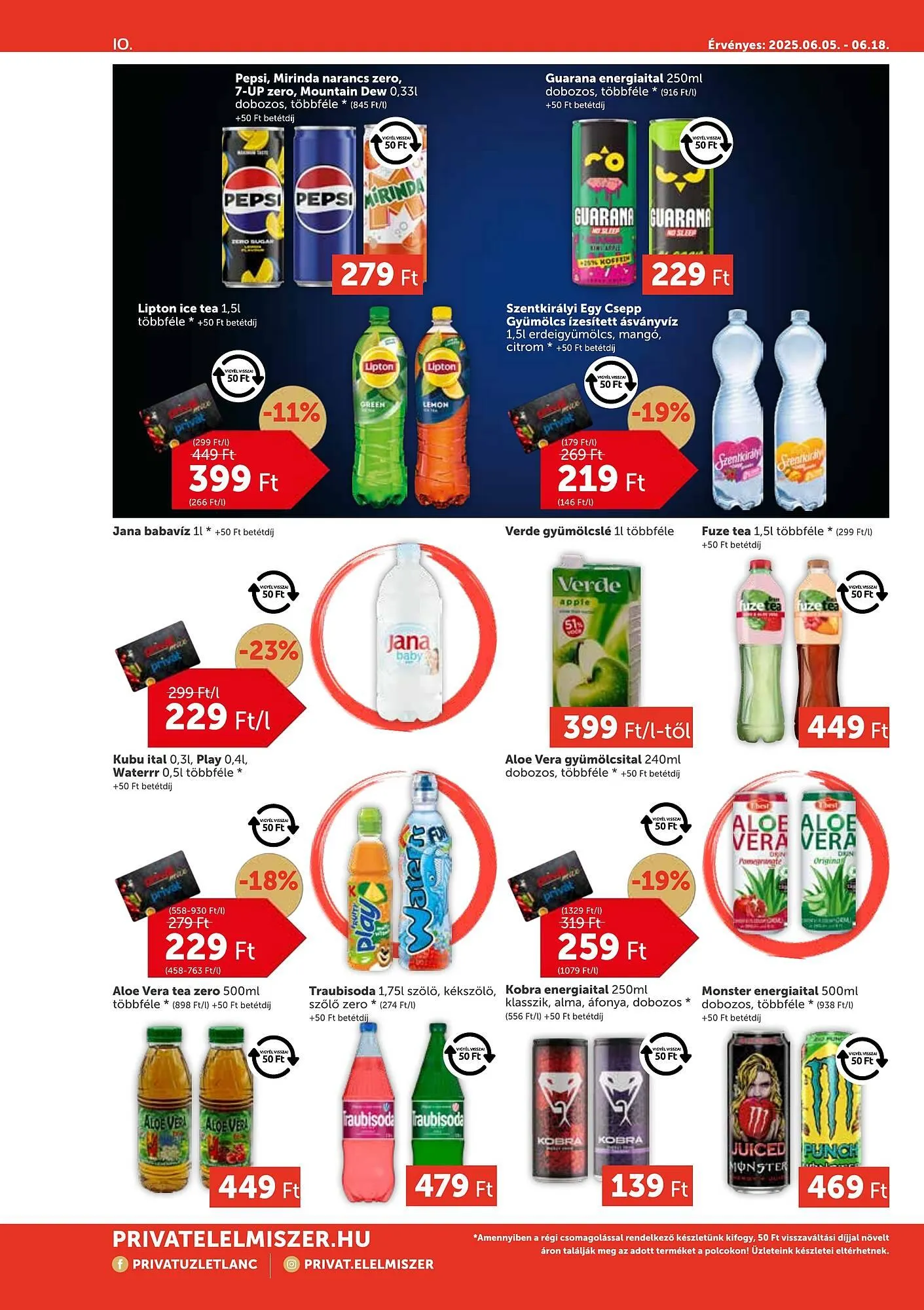 Katalógus PRIVÁT akciós újság július 5.-tól július 18.-ig 2025. - Oldal 10