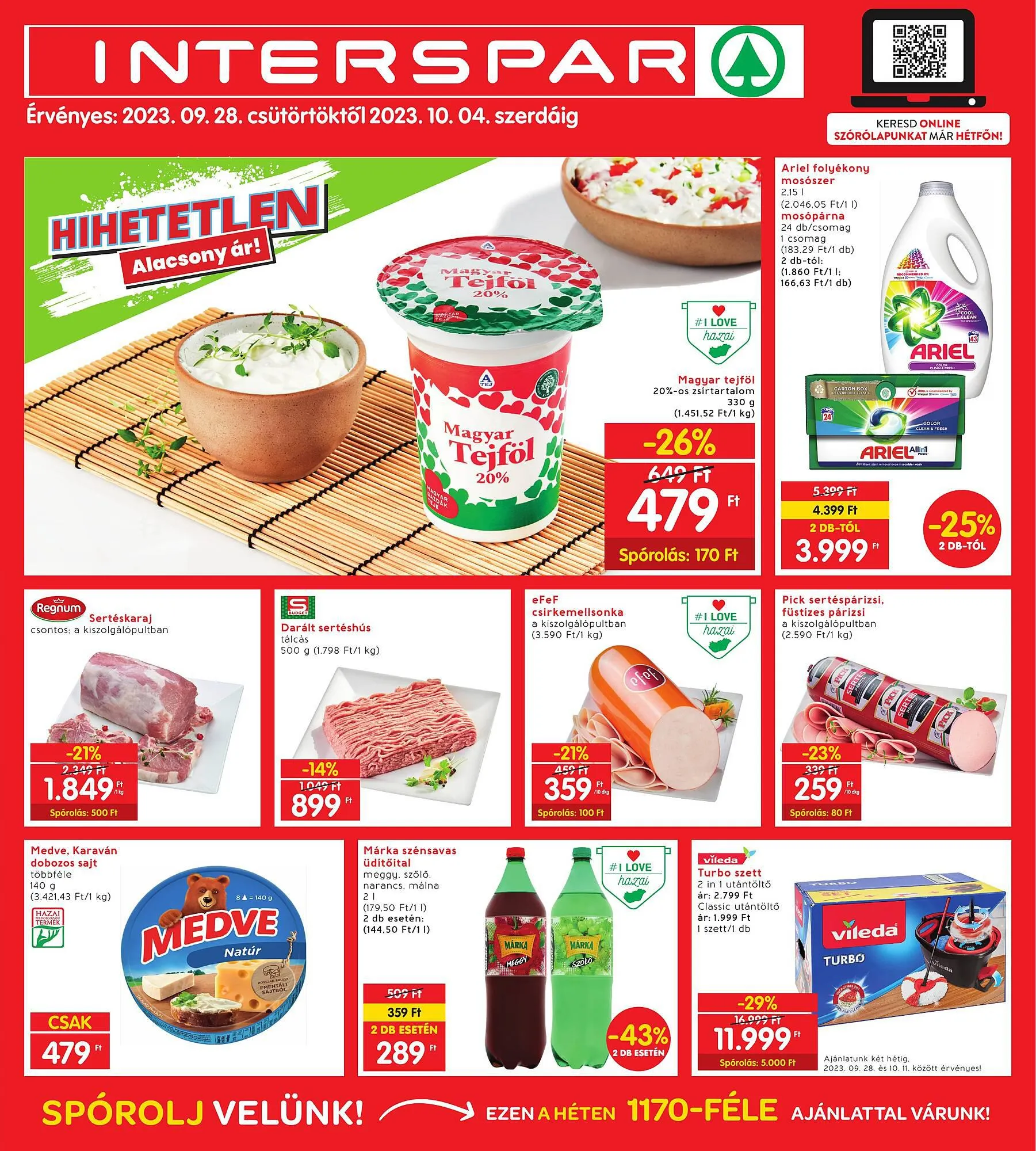 Katalógus Interspar akciós újság szeptember 28.-tól október 4.-ig 2023. - Oldal 1