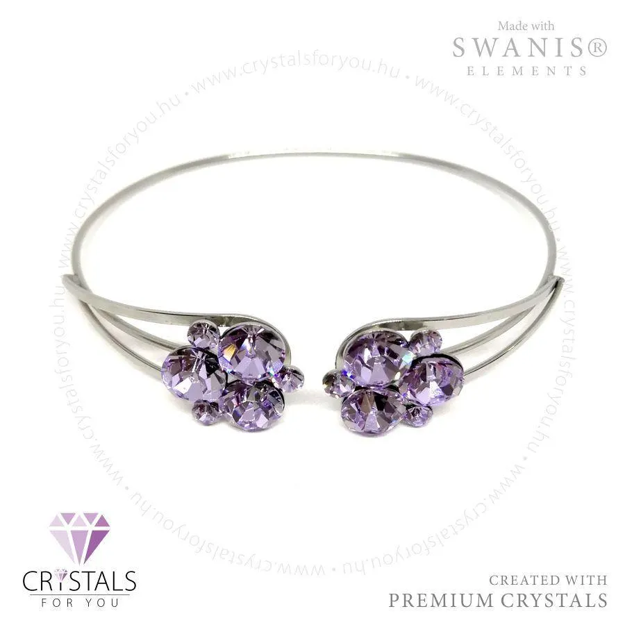 Dupla virág karkötő Swanis® prémium kristállyal díszítve