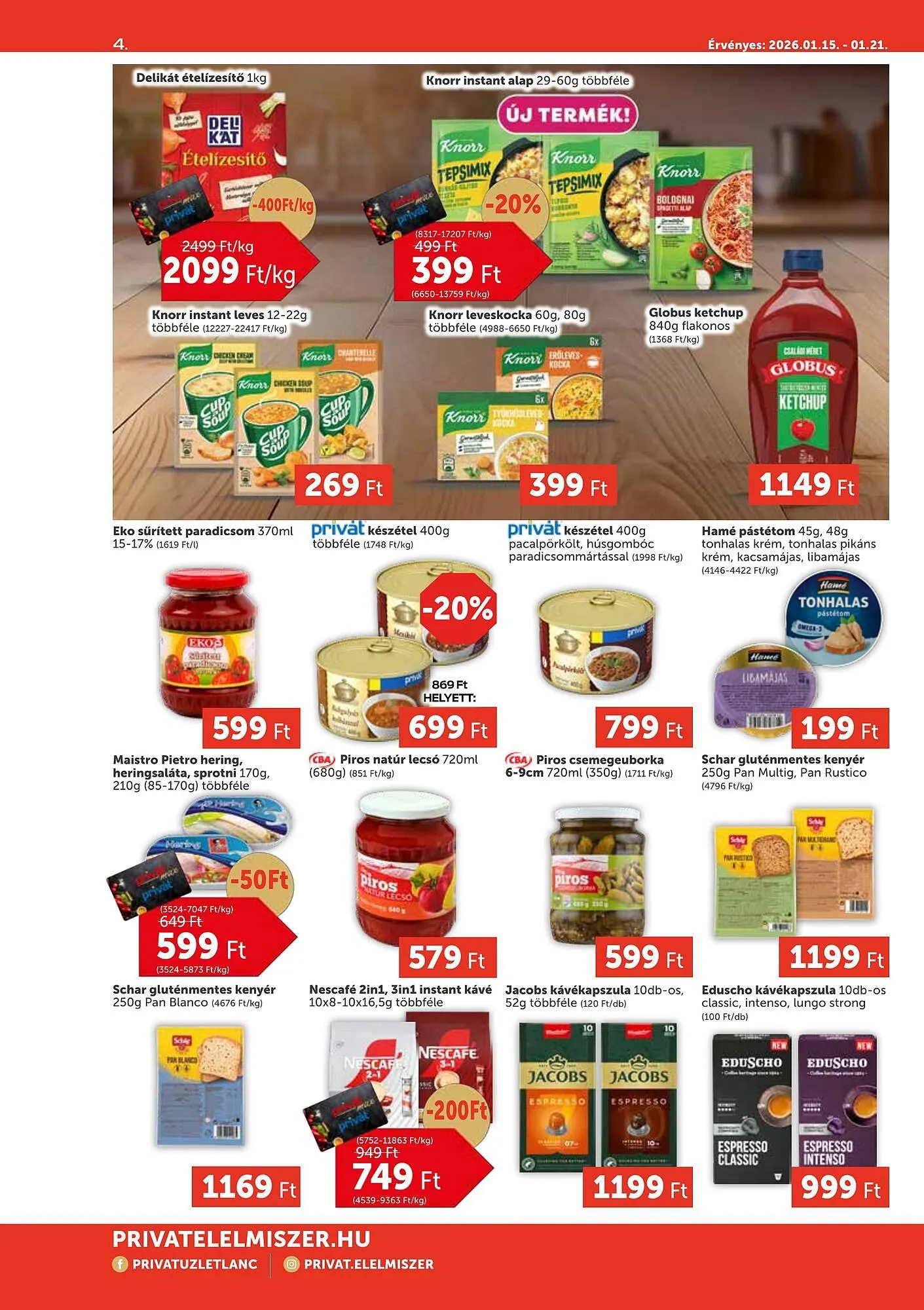 Katalógus PRIVÁT akciós újság január 15.-tól január 21.-ig 2026. - Oldal 4