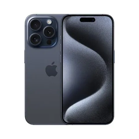 Apple iPhone 15 Pro Mobiltelefon, Kártyafüggetlen, 128GB, 5G, Kék titán