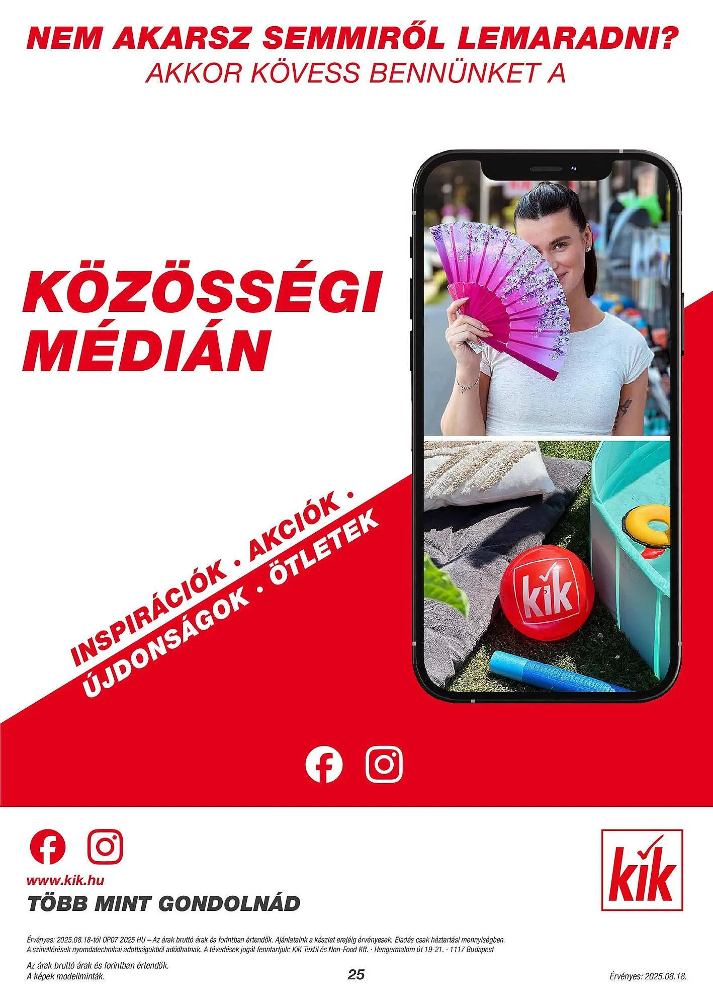 Katalógus Kik akciós újság augusztus 18.-tól augusztus 24.-ig 2025. - Oldal 25