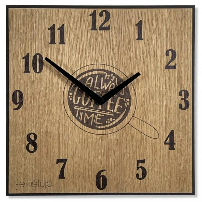 Konyhai óra It's always coffee time felirattal