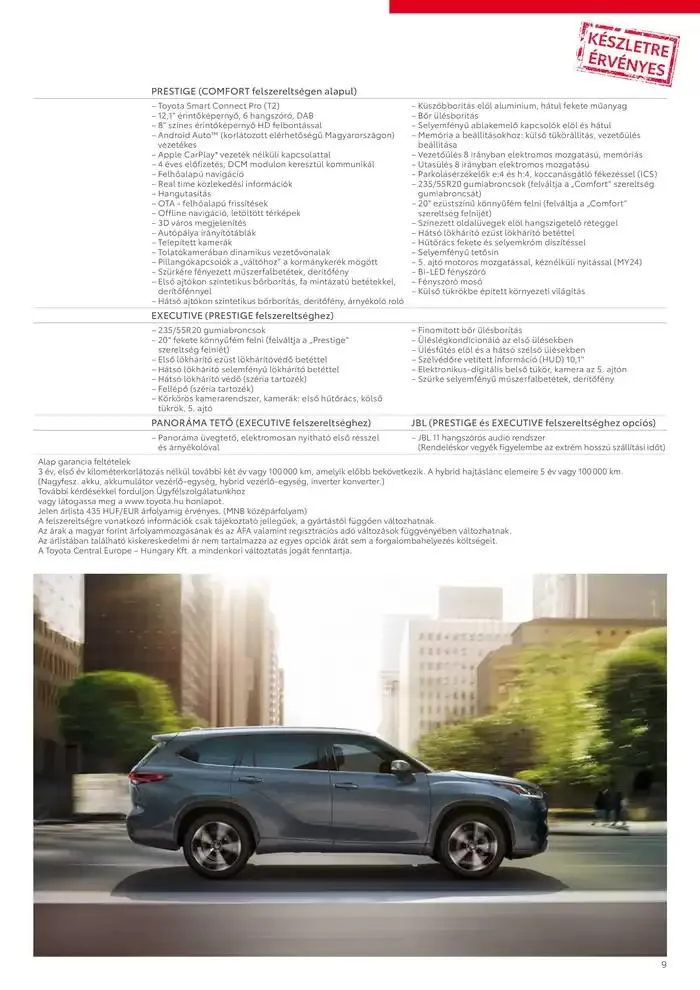 Katalógus Toyota Highlander október 26.-tól október 26.-ig 2025. - Oldal 9