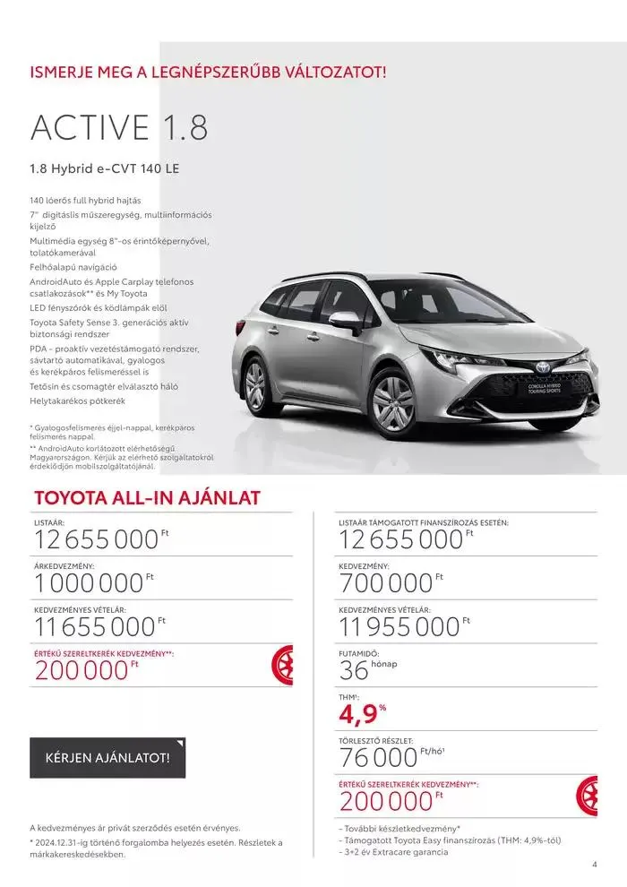 Katalógus Toyota Corolla TS MY24 november 27.-tól november 27.-ig 2025. - Oldal 4