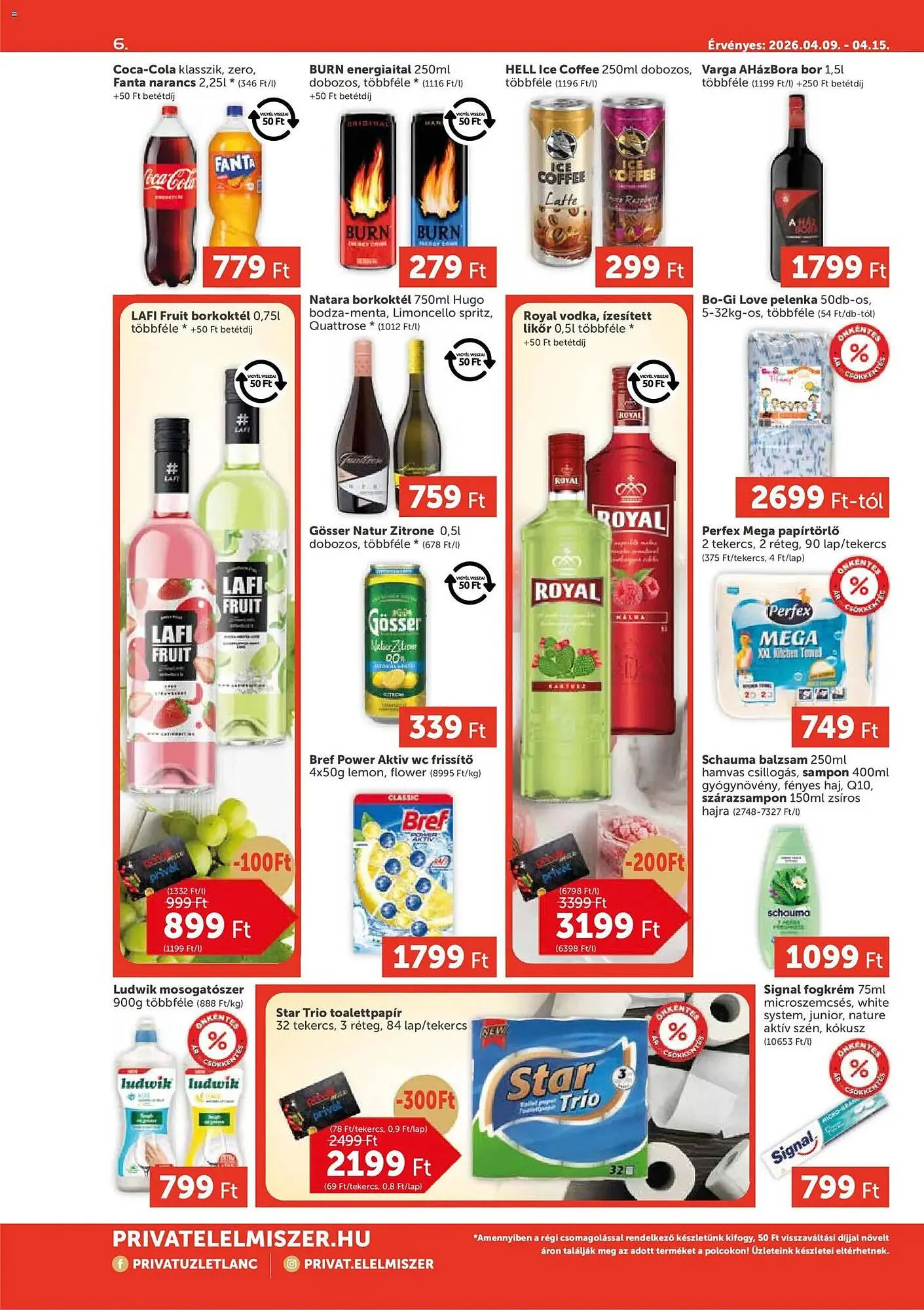 Katalógus PRIVÁT akciós újság április 9.-tól április 15.-ig 2026. - Oldal 6