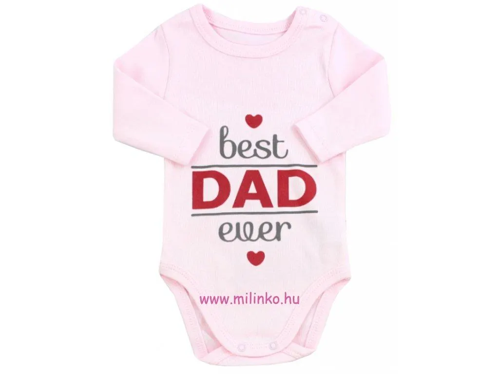 Baba body, kombidressz-Legjobb Apa, rózsaszín