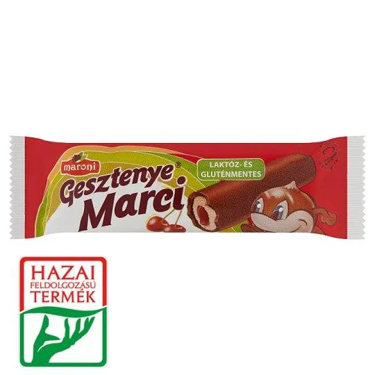Maroni Gesztenye Marci laktóz- és gluténmentes házi meggydzsemes gesztenyerúd 30 g