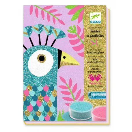 Mesebeli madarak - Homokszóró csillámporral - Dazzling birds - Djeco
