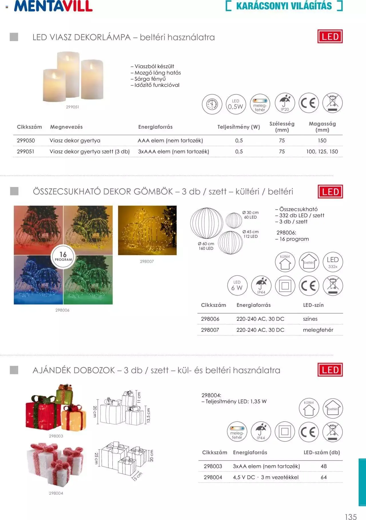 Katalógus Mentavill - Termékkatalógus 2022-2023 december 21.-tól december 31.-ig 2024. - Oldal 135