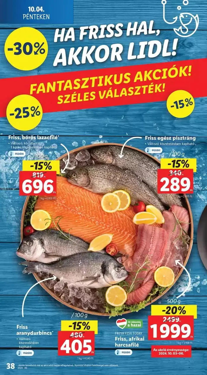 Katalógus Akciós újság – 40. hét október 3.-tól október 9.-ig 2024. - Oldal 38